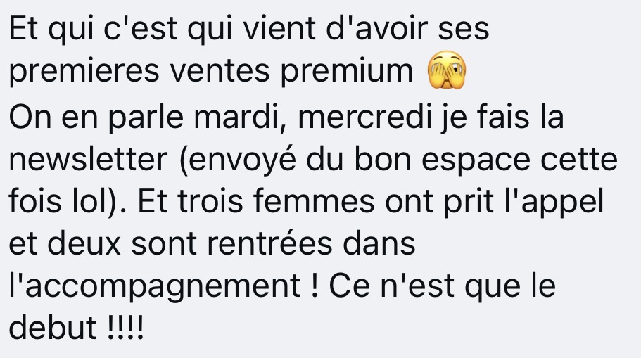 Témoignage d'une cliente de La Maison des Souveraines 16