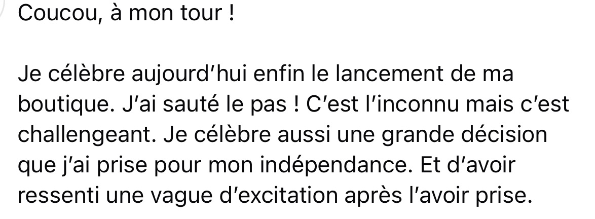 Témoignage d'une cliente de La Maison des Souveraines 13